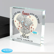 Load image into Gallery viewer, Custom engraved heart crystal token — romantic Valentine’s gift.
