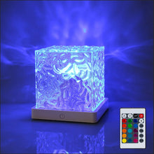 Load image into Gallery viewer, Flame and water ripple effect night lamp for relaxing ambience