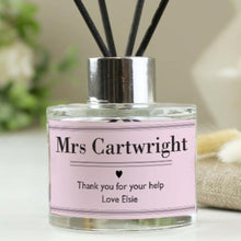 Load image into Gallery viewer, Custom engraved pink reed diffuser for home decor and relaxation