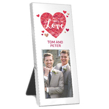 Load image into Gallery viewer, Personalised heart frame gift for anniversaries, weddings, or Valentine’s Day.