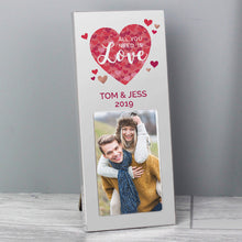 Load image into Gallery viewer, Custom confetti hearts frame — perfect Valentine’s or wedding gift.