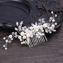 Load image into Gallery viewer, pearl-hairpin-rhinestone-hair-ornament-wedding-hair-accessories-set-crystal-comb-bridal-wedding-hair-accessories-hairpin-rhinestone-hair-ornament-crystal-barrettes-bride-fashion-jewelry