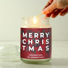 Load image into Gallery viewer,  Merry Christmas personalised scented candle home decor