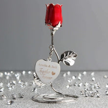 Load image into Gallery viewer, Decorative red rose bud personalised ornament for romantic occasions