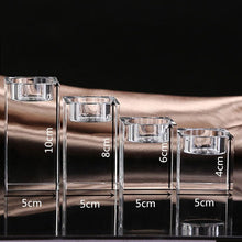 Load image into Gallery viewer, crystal-square-glass-tealight-candles-holder-for-wedding-home-decor-square-glass-candle-holders-uk-square-pillar-candle-holders-square-candle-holders-tall-square-glass-candle-holders