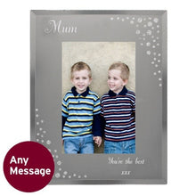 Load image into Gallery viewer, Personalised Any Message Diamante Glass Photo Frame-Gifts for Couples