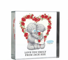 Load image into Gallery viewer, Custom Me To You bear crystal keepsake gift for Valentine’s Day.