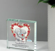 Load image into Gallery viewer, Romantic personalised crystal ornament with Me To You design.