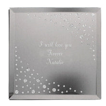 Load image into Gallery viewer, Personalised jewellery storage box with diamante lid design