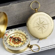 Load image into Gallery viewer, Vintage-style keepsake compass with custom message