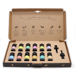 Premium 12 bottle essential oil kit with two included droppers