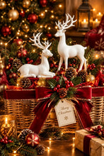 Load image into Gallery viewer, 2 piece Christmas reindeer table decoration set