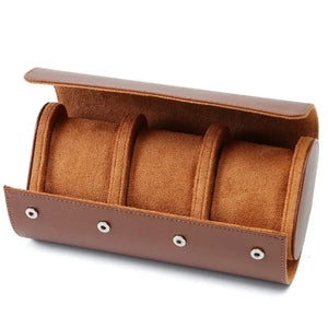 3 slots watch roll travel case, portable watch box, 2 watch travel case, 3 watch travel case, best watch travel case, watch travel case uk, watch travel case amazon, single watch travel case, 3 watch box, watch roll, wolf watch roll, watch holder, watch box