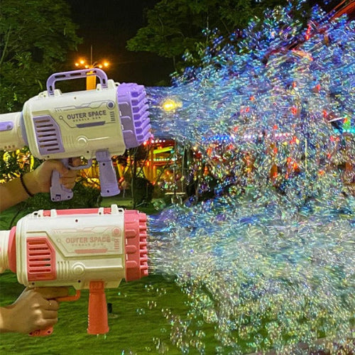 40-hole automatic bubble machine blowing bubbles