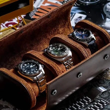 Load image into Gallery viewer,  cow leather watch roll for travel storage