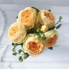 Load image into Gallery viewer, artificial floral arrangement with pink blooms