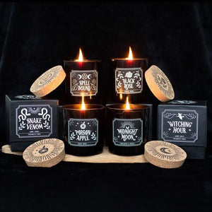 Fragranced black spell candles for rituals and spiritual practices
