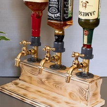 Load image into Gallery viewer, Rustic wooden alcohol drink dispenser with faucet