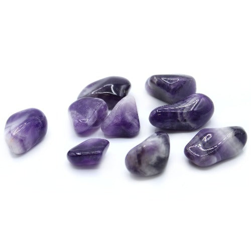 Amethyst tumbled stone for healing and balance