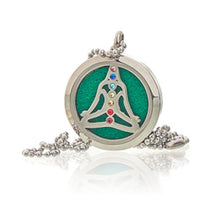 Load image into Gallery viewer, Stylish silver aromatherapy necklace gift for wellness enthusiasts