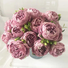 Load image into Gallery viewer, artificial-flowers-beautiful-rose-peony-artificial-silk-flowers-small-bouquet-home-party-spring-wedding-decoration-fake-flower