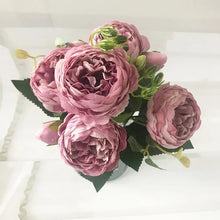 Load image into Gallery viewer, artificial-flowers-beautiful-rose-peony-artificial-silk-flowers-small-bouquet-home-party-spring-wedding-decoration-fake-flower