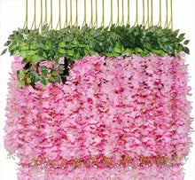 Load image into Gallery viewer, Fake wisteria flower garland for party decoration