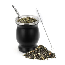 Load image into Gallery viewer, Double wall insulated yerba mate gourd 8oz capacity