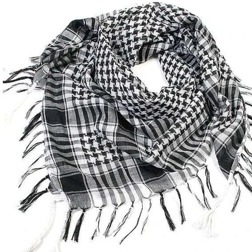  Lightweight plaid warrior-style scarf
