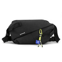 Load image into Gallery viewer, Black nylon chest bag with adjustable strap