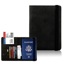 Load image into Gallery viewer, Stylish passport wallet organizer for travellers