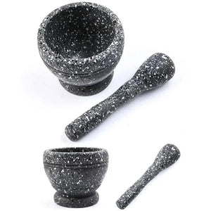  Traditional mortar and pestle set for herb mixing