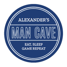 Load image into Gallery viewer, Circular heritage style man cave wall plaque custom text