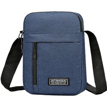 Load image into Gallery viewer, Blue crossbody bag Lightweight men’s crossbody school bag in blue