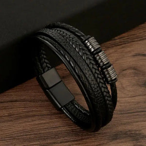men's buckle leather multi-layer bracelets- Men's Buckle Leather Multi-Layer Bracelets Gifts For Him