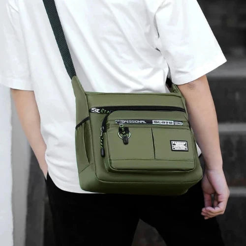 Casual men’s crossbody bag with multiple pockets for daily essentials