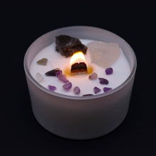 Load image into Gallery viewer, Healing crystal infused scented candle for stress relief
