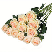 Load image into Gallery viewer, Long floral arrangement of red faux roses for Valentine’s Day.