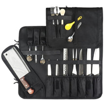 Load image into Gallery viewer, Durable chef knife roll organizer for travel and culinary use