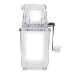 Portable manual ice crusher for kitchen and outdoor use