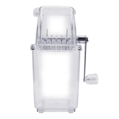 Portable manual ice crusher for kitchen and outdoor use