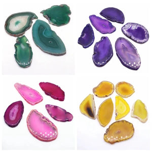  Unique agate slice gemstone pendant for craft projects