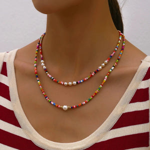 Trending necklace with colorful beads