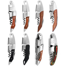 Load image into Gallery viewer,  Double hinged corkscrew wine opener with foil cutter
