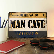 Load image into Gallery viewer, Personalised garage metal sign wall décor for him
