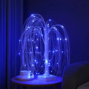 Decorative RGB tree bedside lamp with multicolor fairy lights