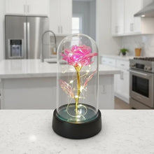 Load image into Gallery viewer, Foil pink &amp; gold rose with LED lights for her