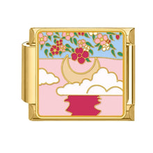 Load image into Gallery viewer, Decorative box with floral design Italian charm stainless steel
