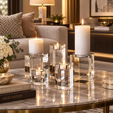 Load image into Gallery viewer, Decorative crystal candle holder desktop ornament
