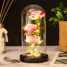 Load image into Gallery viewer, Elegant LED artificial rose bouquet without battery